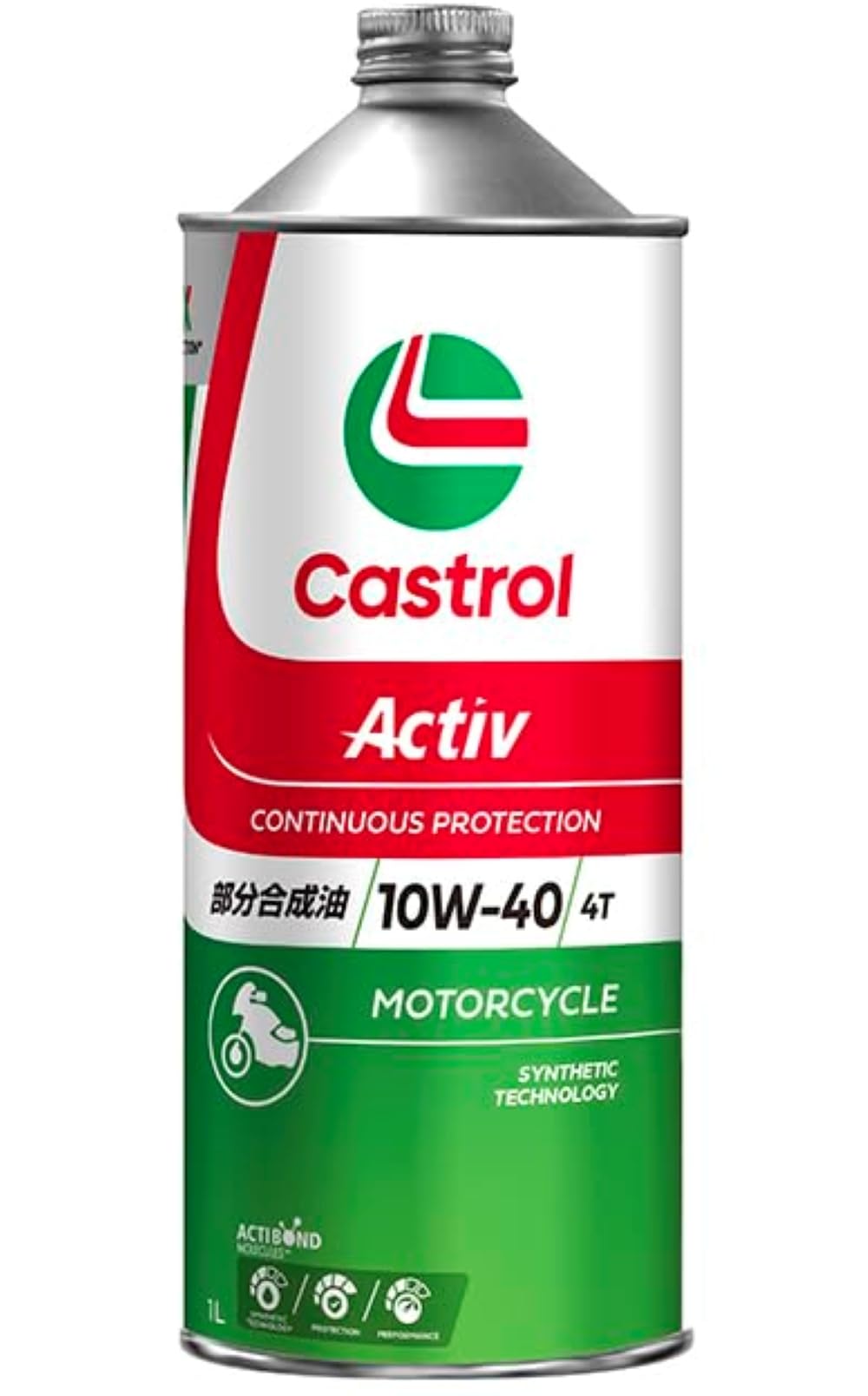 Amazon | Castrol(カストロール) エンジンオイル Activ 4T 10W-40 JASO